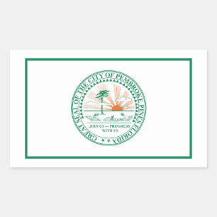 Flagga för Fort Pembroke Pines, Florida Rektangulärt Klistermärke