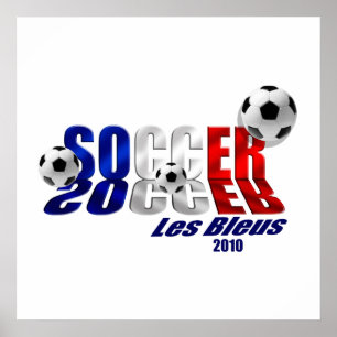 Flagga för fotbolllogotypLes Bleus av frankriken Poster