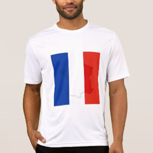 flagga för fransk t shirt