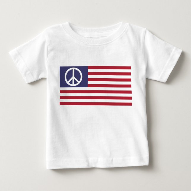 Flagga för fred i Förenade Stater T Shirt (Framsida)