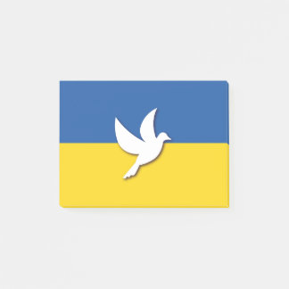 Flagga för fredsduve i Ukraina Post-it Block