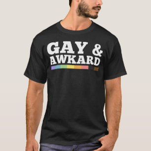 Flagga för Gay and Awkward Queer HGBTQ-Pride - min T Shirt