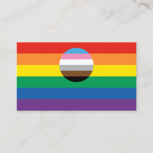 Flagga för Gay pride-inkludering Visitkort