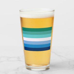 Flagga för gaymän (LGBT-symbol) (Gay Pride) (MLM)  Glaskopp