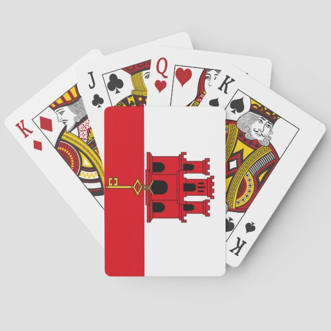 Flagga för Gibraltar medborgarevärld Casinokort (Baksidan)