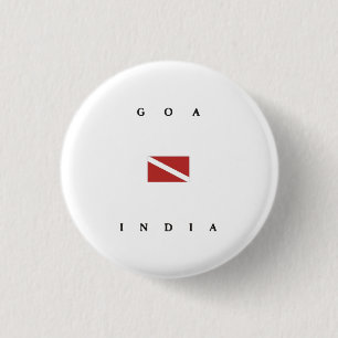Flagga för Goa Indien Scubadyk Knapp
