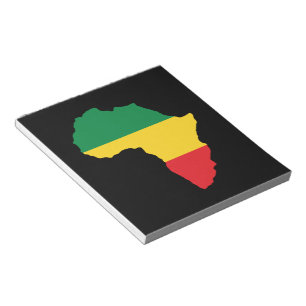 Flagga för grönt, Guld och röd Afrika Anteckningsblock