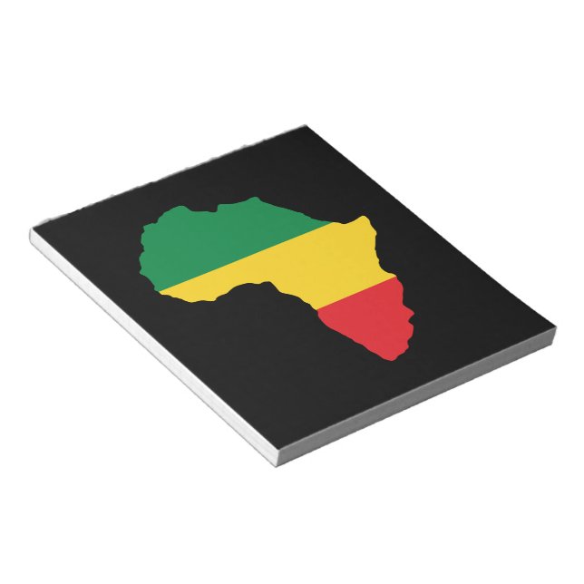 Flagga för grönt, Guld och röd Afrika Anteckningsblock (Vinklad)