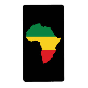 Flagga för grönt, Guld och röd Afrika Fraktsedel