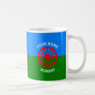 Flagga för handelsresandear för officiell Romany Kaffemugg
