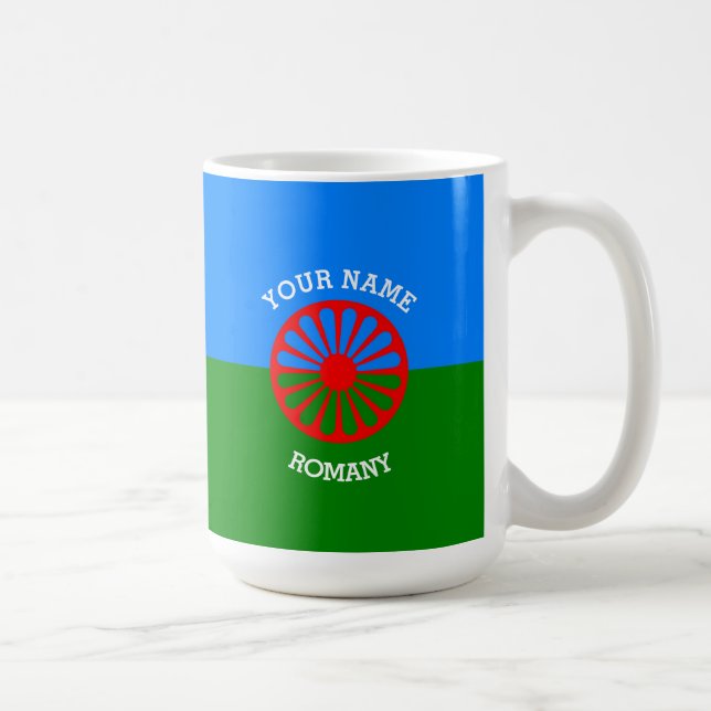 Flagga för handelsresandear för officiell Romany Kaffemugg (Höger)