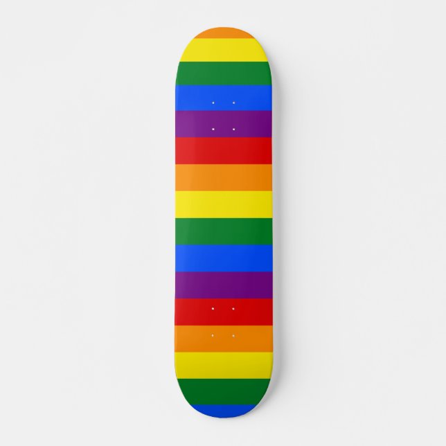 Flagga för HBT-regnbåge Mini Skateboard Bräda 18,5 Cm (Framsida)