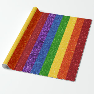 Flagga för HBT-regnbågregat i Glitter Presentpapper