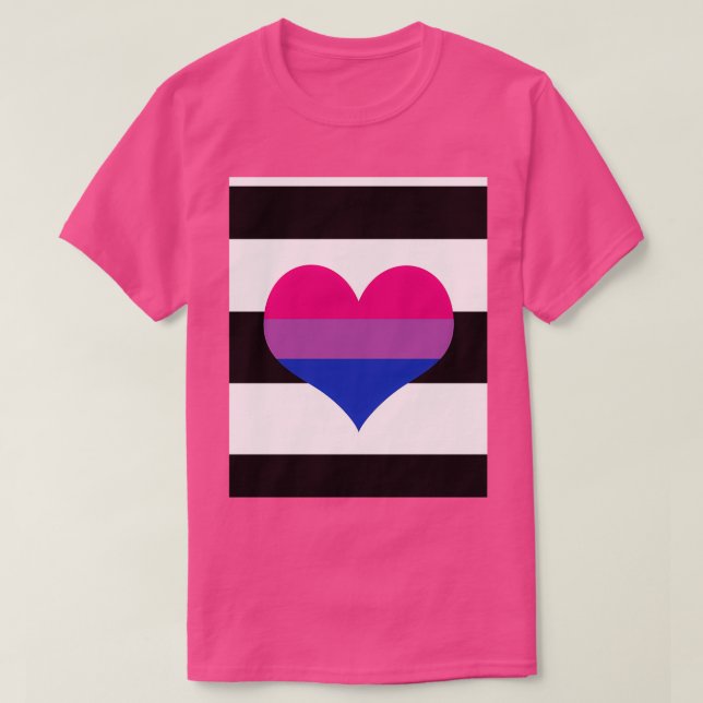Flagga för heterosexuellt Pride av bioromantiskt  T Shirt (Design framsida)