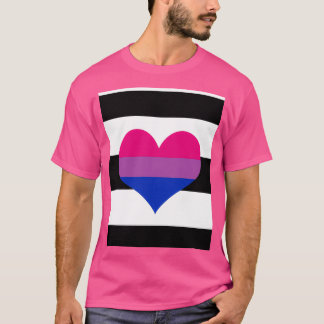 Flagga för heterosexuellt Pride av bioromantiskt  T Shirt
