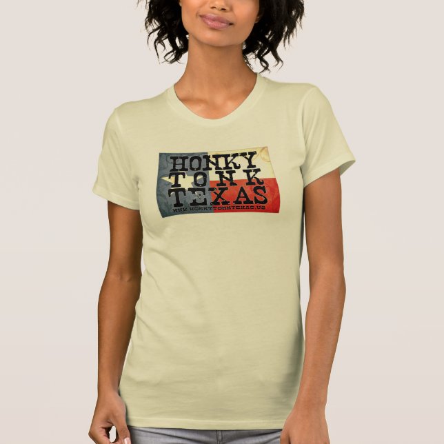 Flagga för HonkyTonk Texas vintage T-shirt (Framsida)