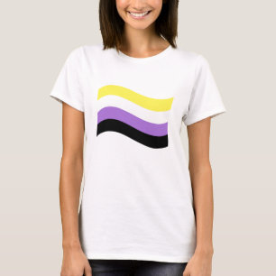 Flagga för icke-binär Wave T Shirt