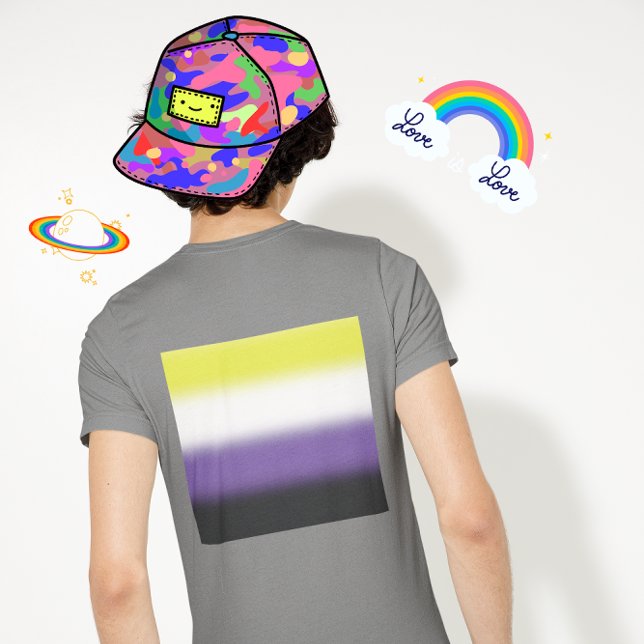 Flagga för icke-binärt övertoningsPride - icke-bin T Shirt (Skapare uppladdad)