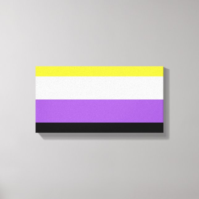 Flagga för icke-binärt Pride Canvastryck (Framsida)