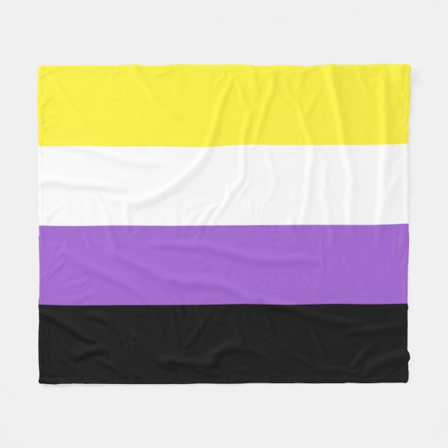 Flagga för icke-binärt Pride Fleecefilt (Framsidan (Horisontell))