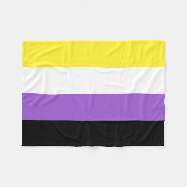 Flagga för icke-binärt Pride Fleecefilt (Framsidan (Horisontell))