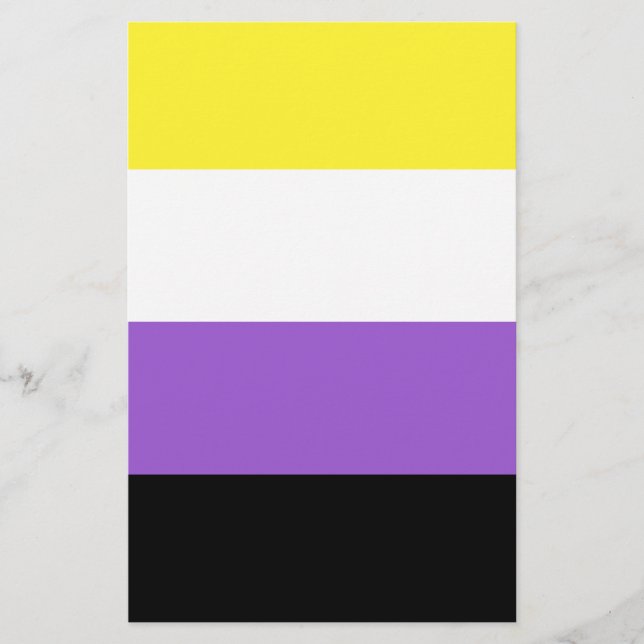 Flagga för icke-binärt Pride Flygblad (Framsidan)