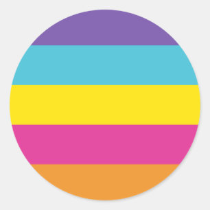Flagga för icke-binärt Pride för gender Runt Klistermärke