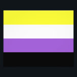 Flagga för icke-binärt Pride Fototryck<br><div class="desc">Icke-binära personer kan identifieras som personer med två eller flera gender, utan gender, flytta mellan gender eller med fluktuerande gender identitet, eller som är tredje gender eller annan gendergrupp, en kategori som omfattar dem som inte har ställe a namn till sin gender. Varje rand står för olika typer av icke-binära...</div>