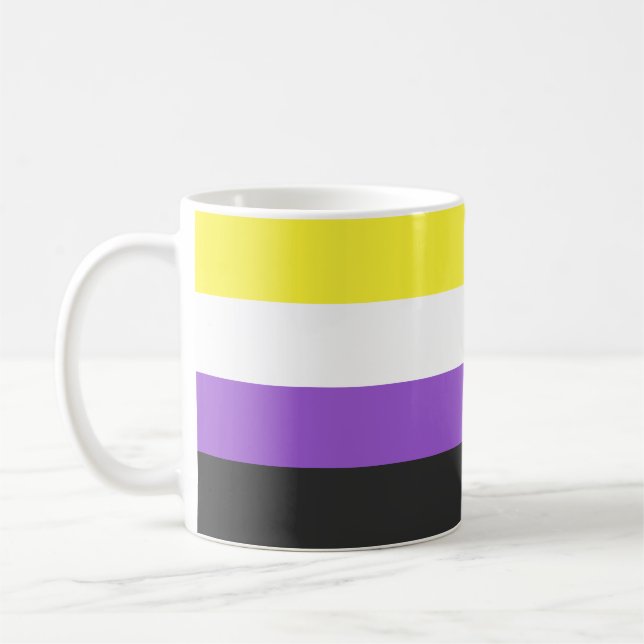 Flagga för icke-binärt Pride Kaffemugg (Vänster)