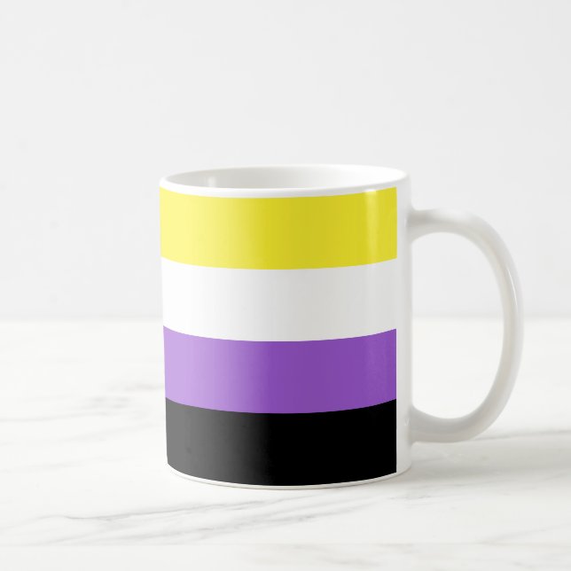 Flagga för icke-binärt Pride Kaffemugg (Höger)