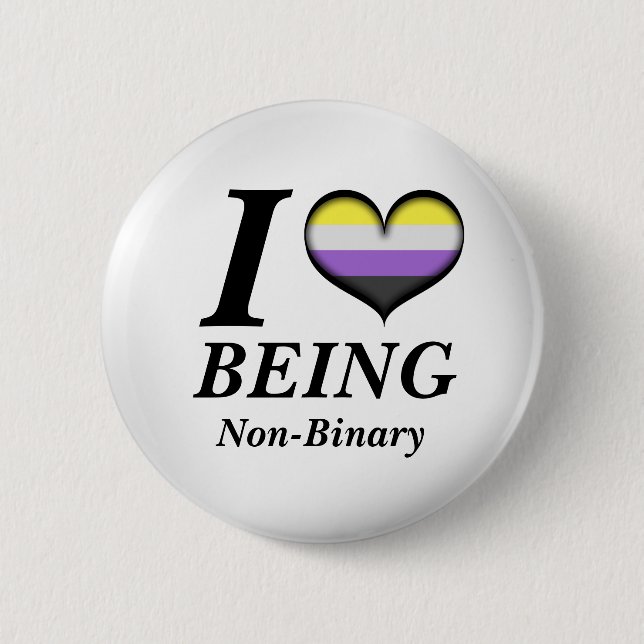 Flagga för icke-binärt Pride Knapp (Framsida)