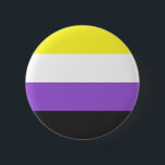 Flagga för icke-binärt Pride Knapp<br><div class="desc">Flagga för icke-binärt pride</div>