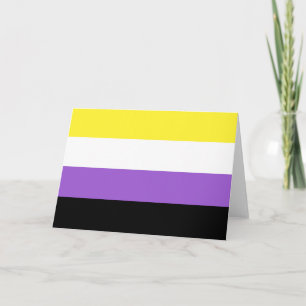 Flagga för icke-binärt Pride Kort