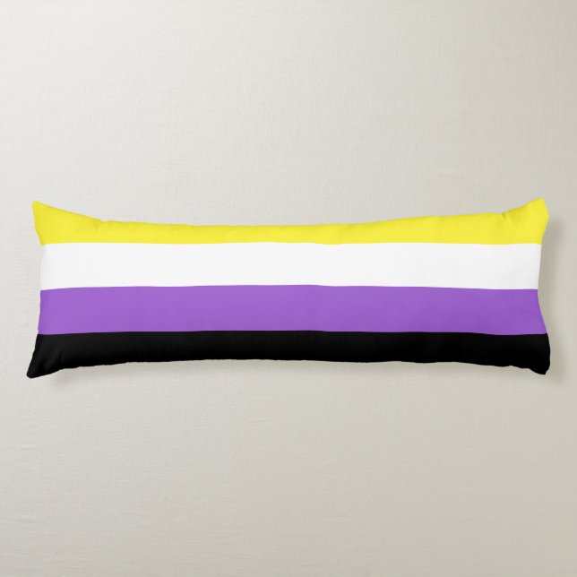 Flagga för icke-binärt Pride Kroppskudde (Framsidan)