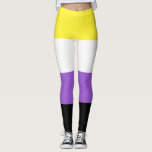 Flagga för icke-binärt Pride Leggings<br><div class="desc">Icke-binära personer kan identifiera sig med två eller flera gender. inte har någon gender, flytta mellan gender eller fluktuerande gender-identitet. eller som är en tredje gender eller en annan generator, en kategori som omfattar dem som inte ställen en namn till sin gender. Varje rand färg representerar olika typer av icke-binära...</div>