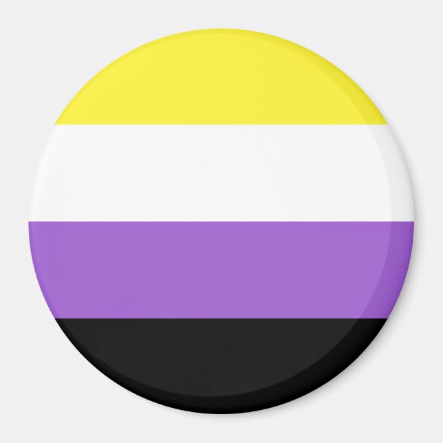 Flagga för icke-binärt Pride Magnet (Framsidan)