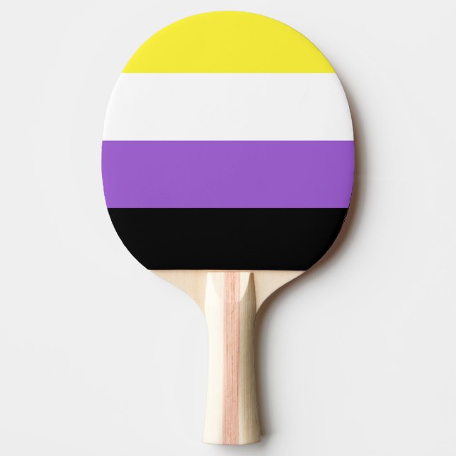 Flagga för icke-binärt Pride Pingisracket (Framsidan)