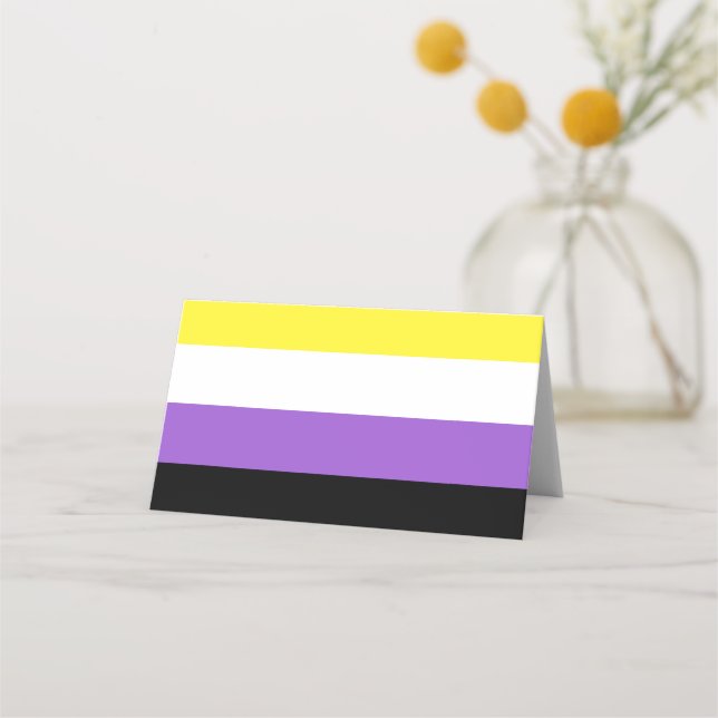Flagga för icke-binärt Pride Placeringskort (Framsida)