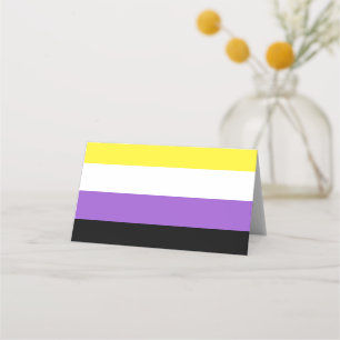 Flagga för icke-binärt Pride Placeringskort