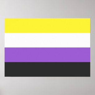 flagga för icke-binärt Pride Poster