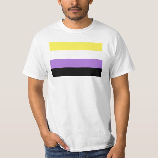 Flagga för icke-binärt Pride T Shirt (Framsida)