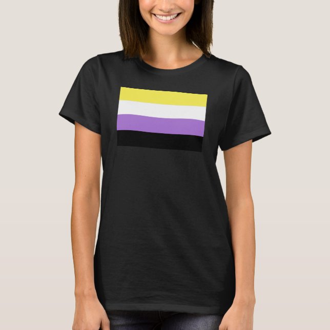 Flagga för icke-binärt Pride T Shirt (Framsida)