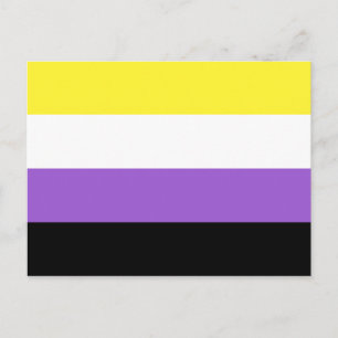 Flagga för icke-binärt Pride Vykort