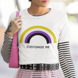 Flagga för icke-binärt regnbåge, icke-binärt Pride T Shirt