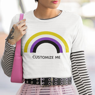 Flagga för icke-binärt regnbåge, icke-binärt Pride T Shirt