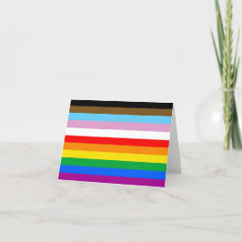 Flagga FÖR INKLUDERANDE AV HBT-PRIDE Tack Kort