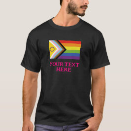 Flagga för inkluderande förlopp för HGBTQ+ - Pride T Shirt