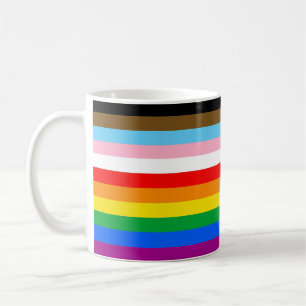 Flagga för inkluderande Pride i HBT-teknik+ Kaffemugg