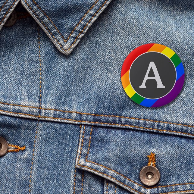 Flagga för inledande Pride för LGBT-regnbåge Knapp (Skapare uppladdad)