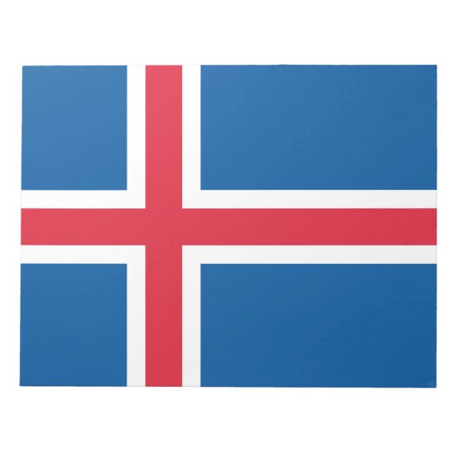 Flagga för Island Anteckningsblock (Framsida)